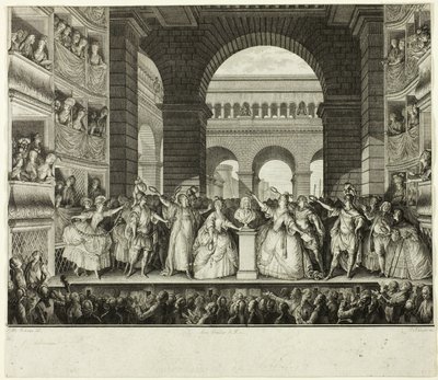 Kroning af Voltaire af Charles Etienne Gaucher