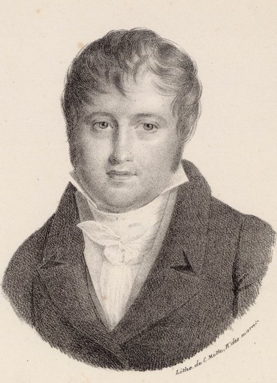 Portræt af komponisten Nicolò Isouard 1775-1818. af Charles Etienne Pierre Motte
