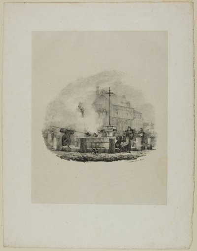 Ukendt dramatisk scene af Charles Etienne Pierre Motte