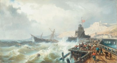 Redning af et skib i nød af Charles Euphrasie Kuwasseg