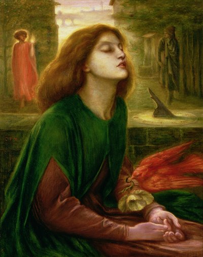 Kopi af Beata Beatrix af Dante Gabriel Rossetti (1828-82), ca. 1900-10 (olie på lærred) af Charles Fairfax Murray