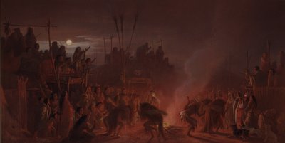 Bøffel-dansen af Charles Ferdinand Wimar