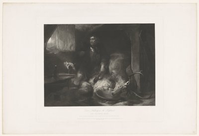 Hjorte, der forfølger i højlandet. Pungens knogle