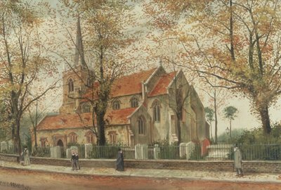 Udsigt over St Marys Church, Stoke Newington af Charles Francis