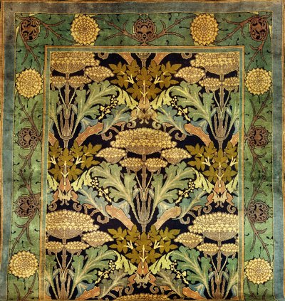 Et Donegal uldtæppe med blomsterdesign, ca. 1903 (uld) af Charles Francis Annesley Voysey
