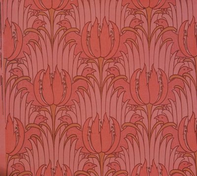 Tapet designet af Voysey, Victorian af Charles Francis Annesley Voysey