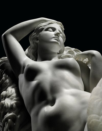 En Rhodopis-figur i naturlig størrelse på sokkel, 1862 af Charles Francis Fuller