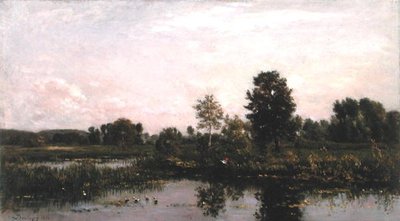 Et sving i floden Oise af Charles Francois Daubigny
