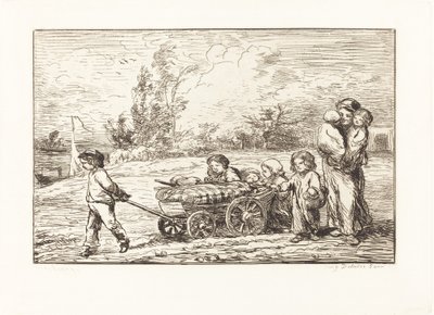Går ombord på Bottin af Charles Francois Daubigny