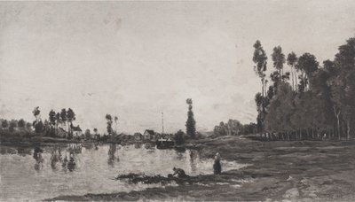 Ved floden, 1865. af Charles Francois Daubigny