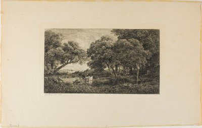 Kvæg ved en Pool af Charles Francois Daubigny