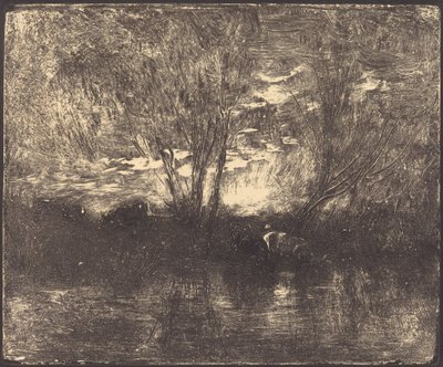 Køer på et vandingssted af Charles Francois Daubigny