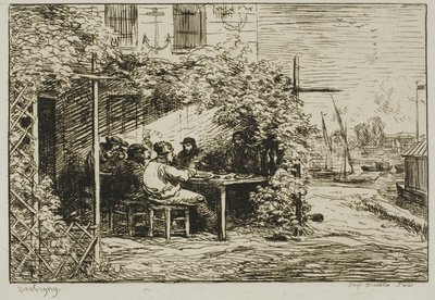 Afgang Morgenmad på Asnières af Charles Francois Daubigny