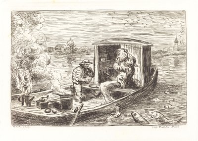 Går nedstrøm (Avallant) af Charles Francois Daubigny