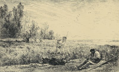 La Fenaison af Charles Francois Daubigny