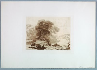 Landskab (efter Claude Lorrain) af Charles Francois Daubigny