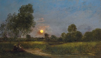 Måneopgang, 1878 af Charles Francois Daubigny