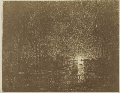 Nateffekt af Charles Francois Daubigny