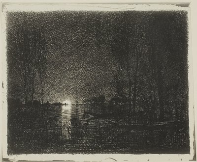 Nateffekt af Charles Francois Daubigny