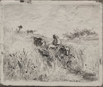 Vej gennem Kornmarken af Charles Francois Daubigny
