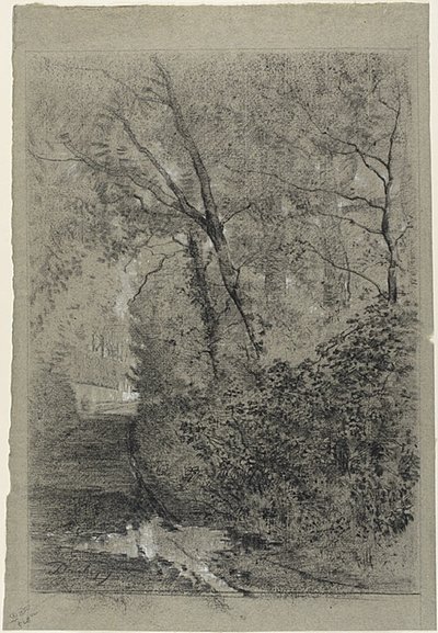 Stien i skoven af Charles Francois Daubigny