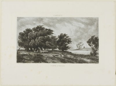 Storm vejr af Charles Francois Daubigny