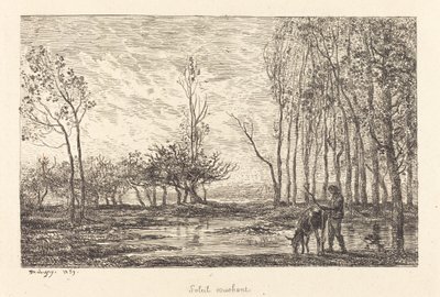Solnedgang af Charles Francois Daubigny