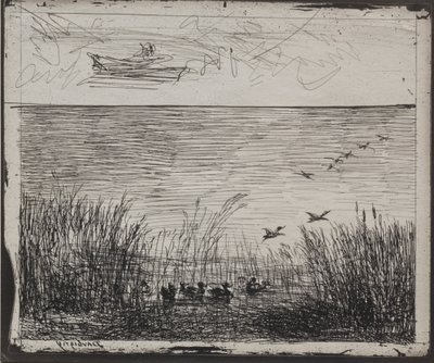 Sump med ænder af Charles Francois Daubigny