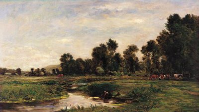 Arques-dalen, Seine-Maritime af Charles Francois Daubigny