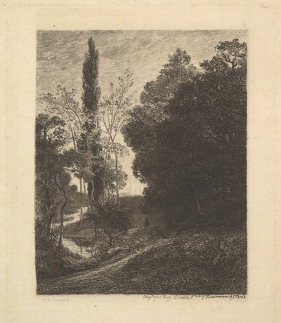The Banks of Cousin, ca. 1850. af Charles Francois Daubigny