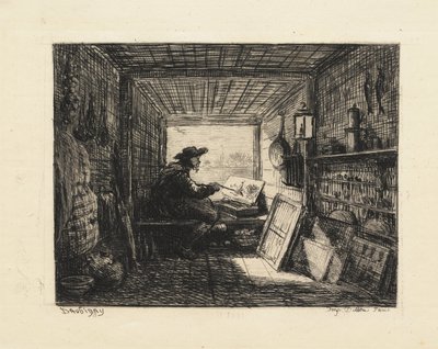 Bådstudiet af Charles Francois Daubigny