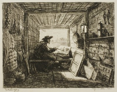 The Boat Studio, fra The Boat Trip af Charles Francois Daubigny