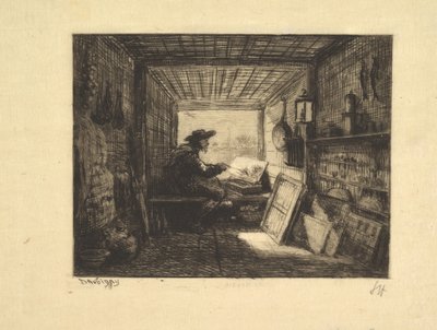 The Boat Studio, fra serien Voyage en Bateau, 1862, 1861. af Charles Francois Daubigny