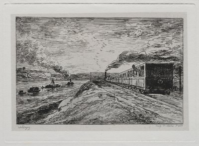 Bådturen: Afgangen (Returen) af Charles Francois Daubigny