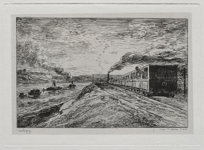 The Boat Trip: The Departure The Return, 1861. af Charles Francois Daubigny