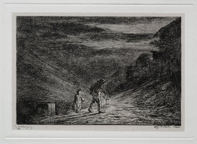 Bådturen: Søgen efter en kro af Charles Francois Daubigny