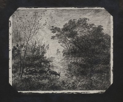Hjorten, 1862. af Charles Francois Daubigny