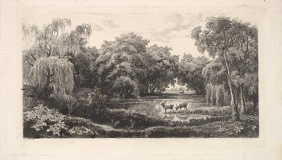Rådyrdammen, 1837-78. af Charles Francois Daubigny