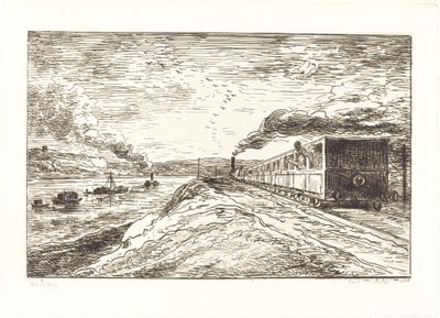 Afgangen (Le Depart) af Charles Francois Daubigny