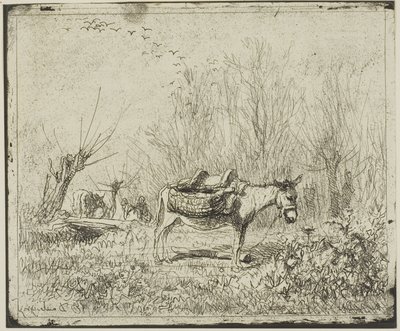 Æslet på engen af Charles Francois Daubigny