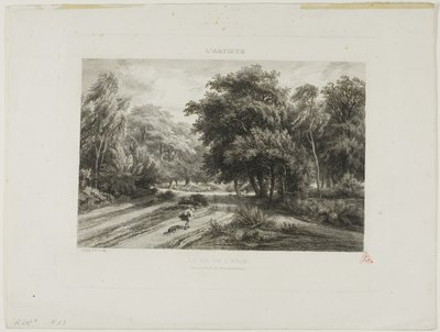 Ørnereden i Fontainebleau-skoven af Charles Francois Daubigny