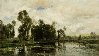 Kanten af dammen af Charles Francois Daubigny