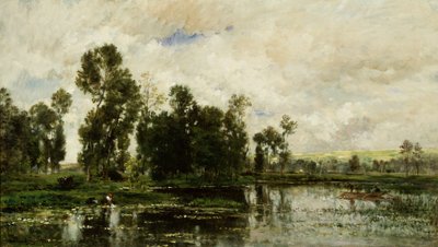 Kanten af dammen af Charles Francois Daubigny