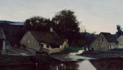 Hamlet of Optevoz, ca. 1852. af Charles Francois Daubigny