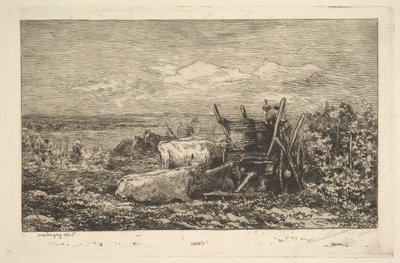 The Harvest Souvenir of the Morvan, 1865. af Charles Francois Daubigny