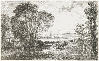 Den hydrauliske motor, 1862 af Charles Francois Daubigny
