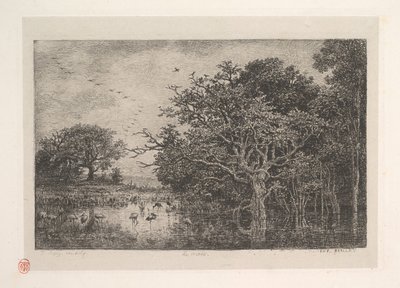 Marsken, 1851. af Charles Francois Daubigny