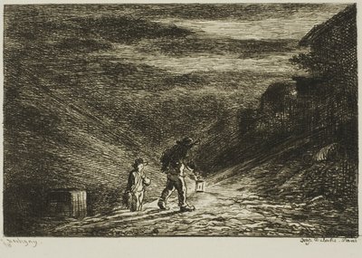 Søgen efter en kro af Charles Francois Daubigny