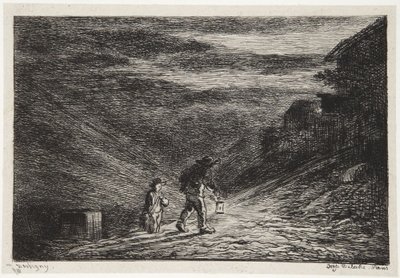 På jagt efter et værtshus af Charles Francois Daubigny