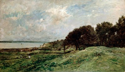 Kysten nær Villerville, 1875. af Charles Francois Daubigny